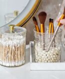Acrylic Cotton Bud and Cosmetic Holder
