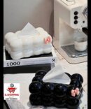 Bubble Tissue Box - Black